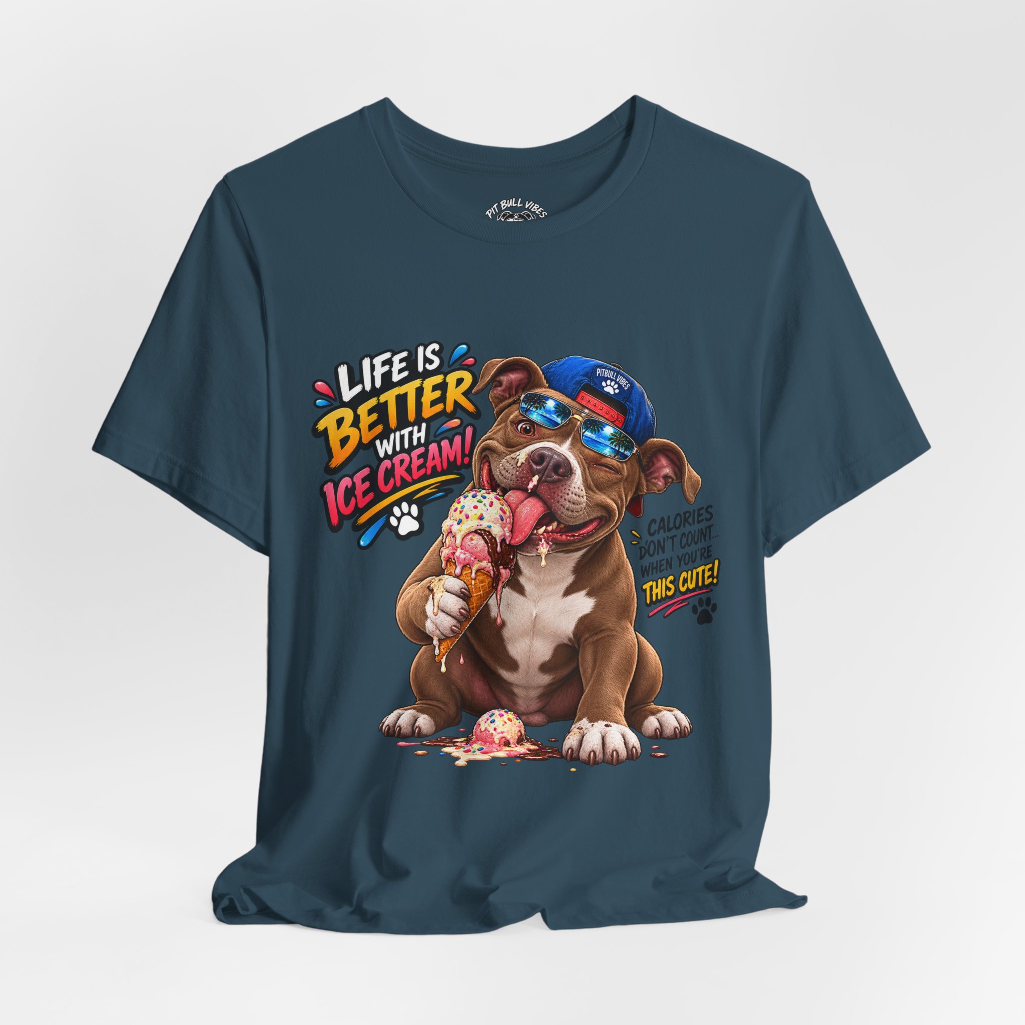 Life Is Better with Ice Cream Dog Graphic T-Shirt - Image 24