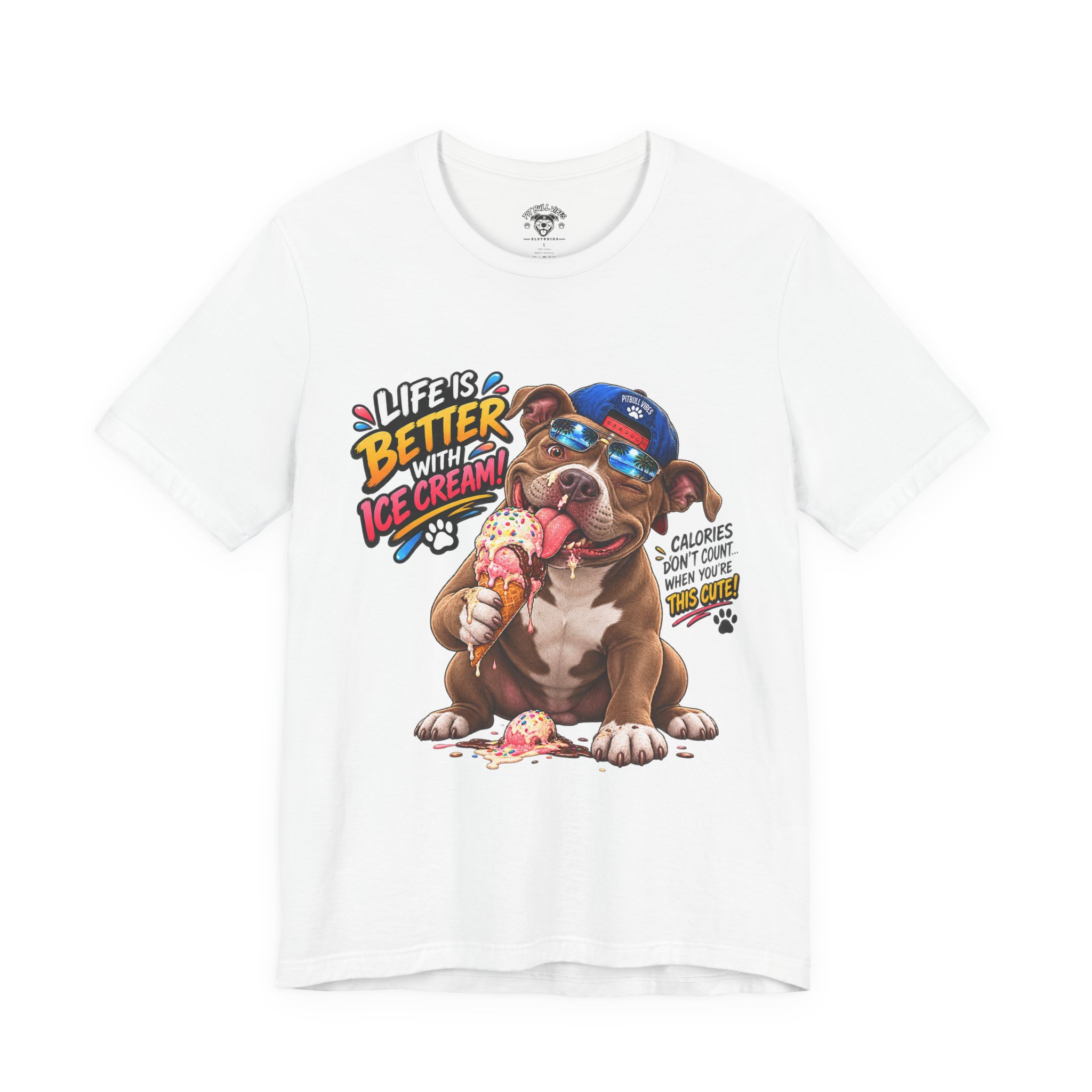 Life Is Better with Ice Cream Dog Graphic T-Shirt - Image 5