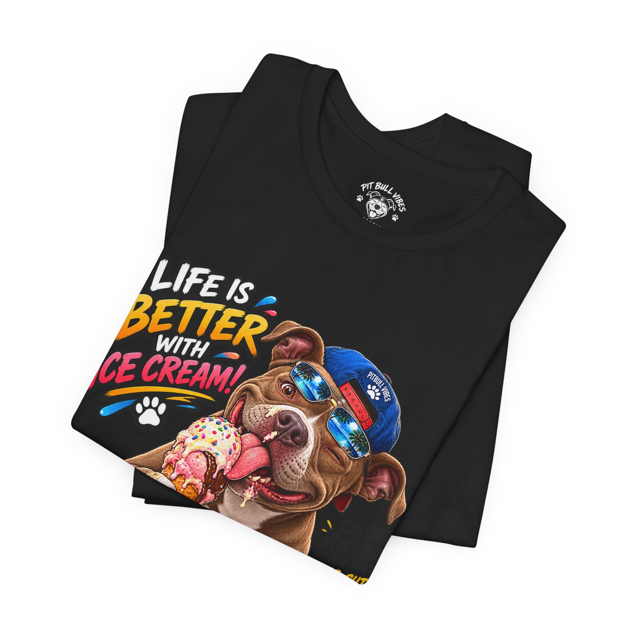 Life Is Better with Ice Cream Dog Graphic T-Shirt - Image 15