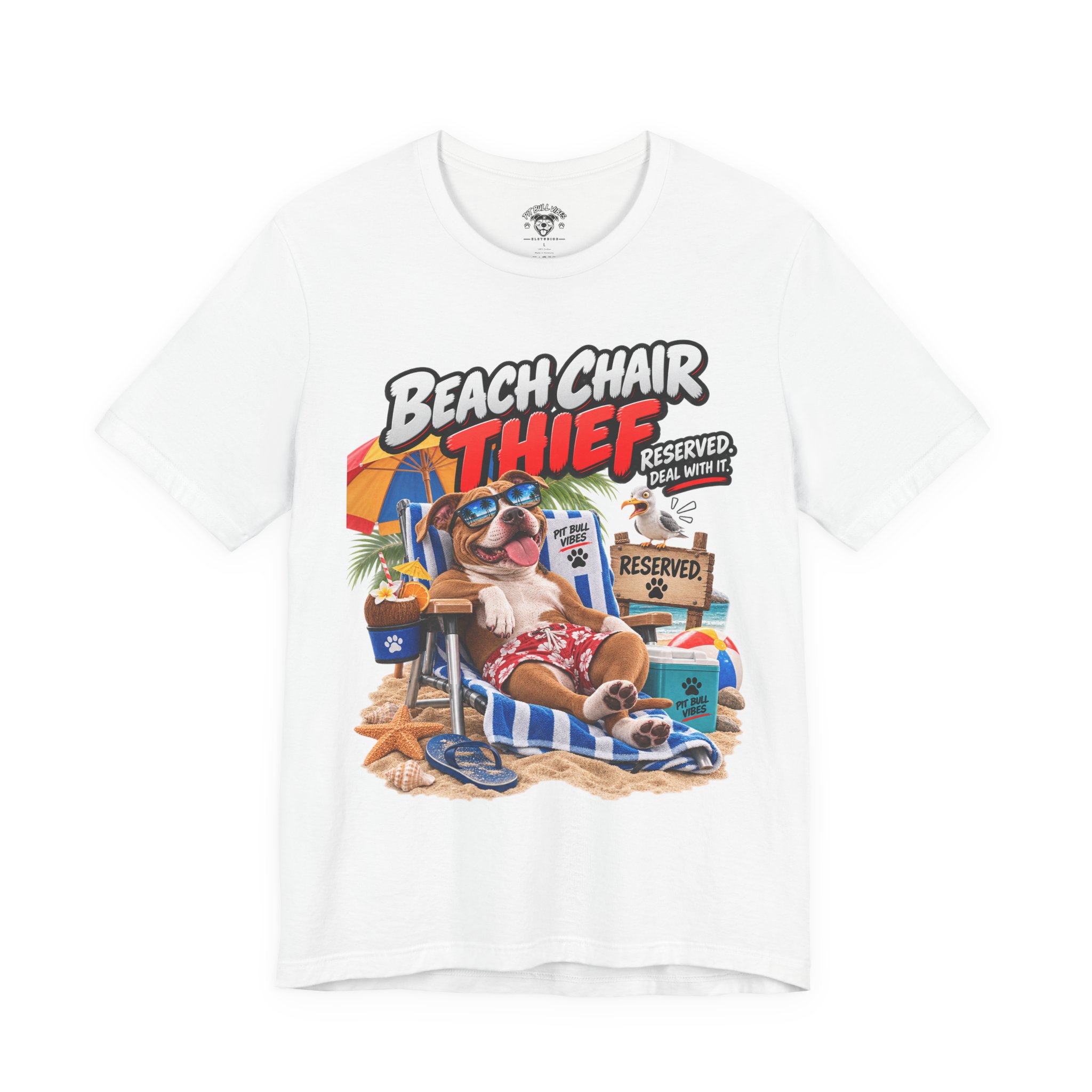 Beach Chair Thief Graphic Tee - Image 2