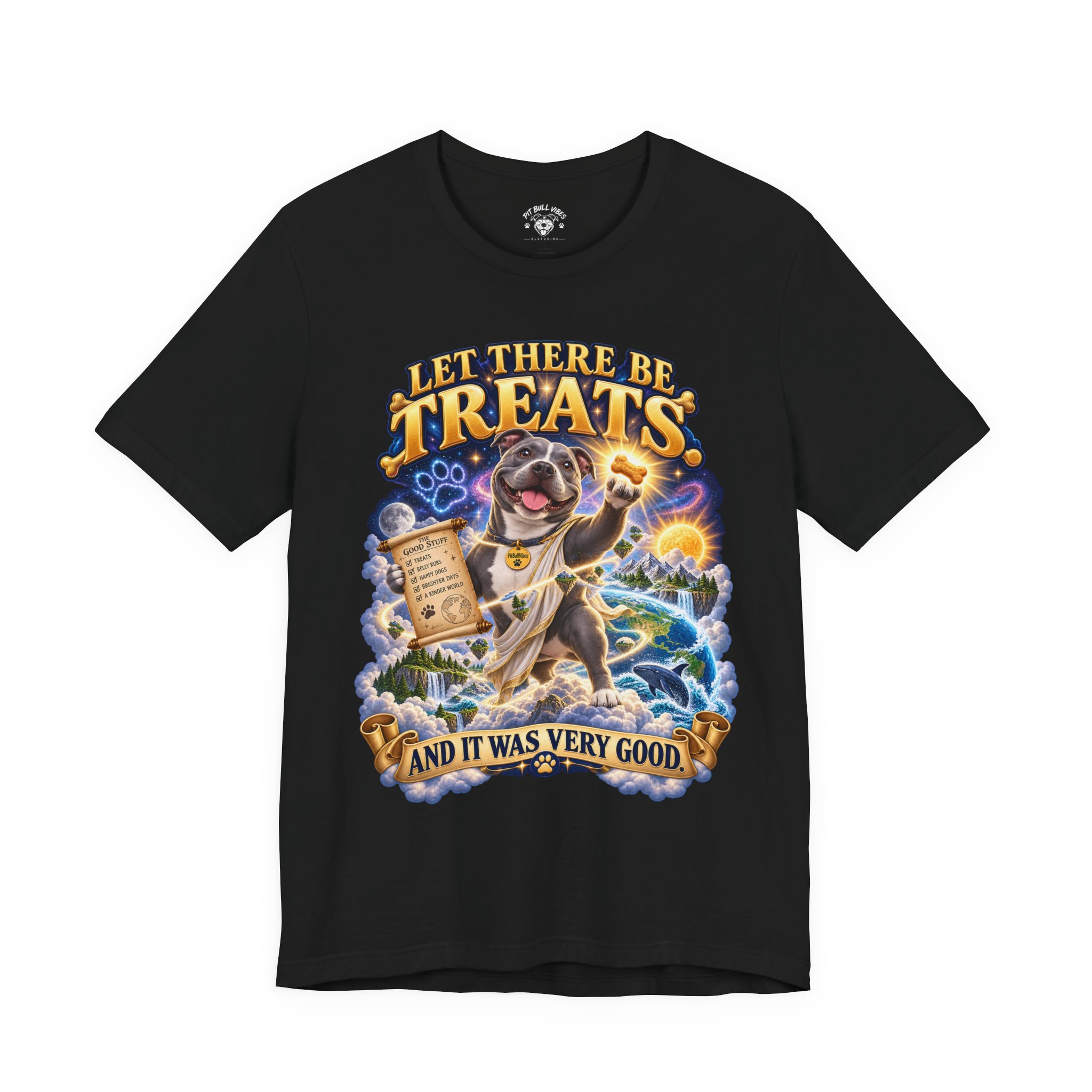 Dog Treats Graphic Tee — "Let There Be Treats and It Was Very Good" - Image 13