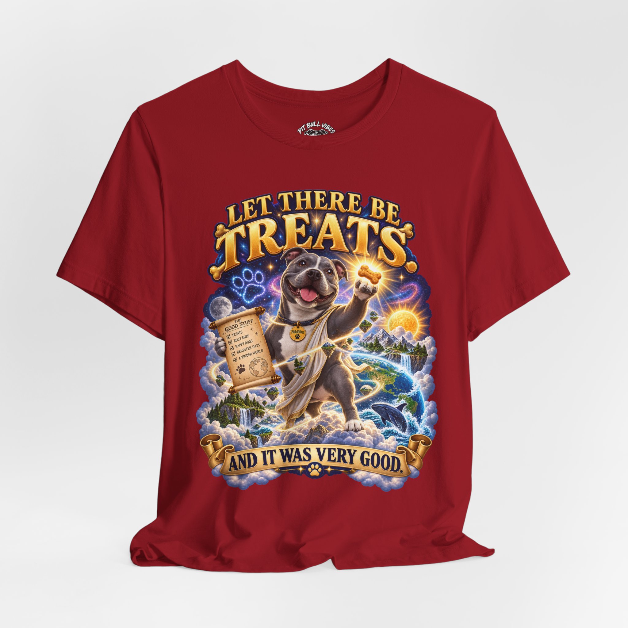 Dog Treats Graphic Tee — "Let There Be Treats and It Was Very Good" - Image 40